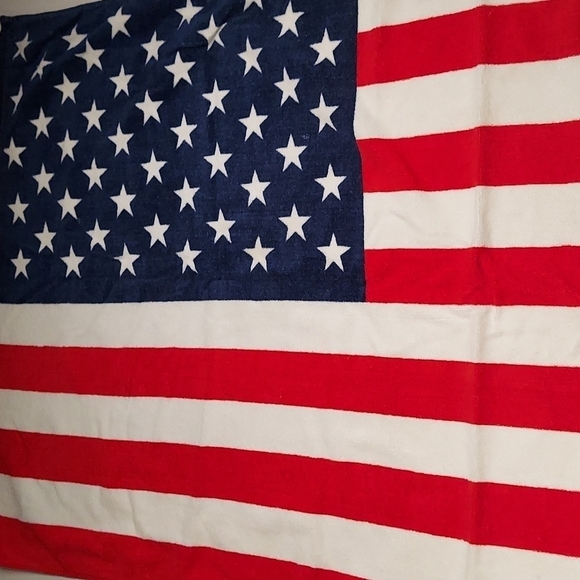 OLD GLORY USA FLAG TOWEL 100% Cotton  28x58 - Picture 2 of 7